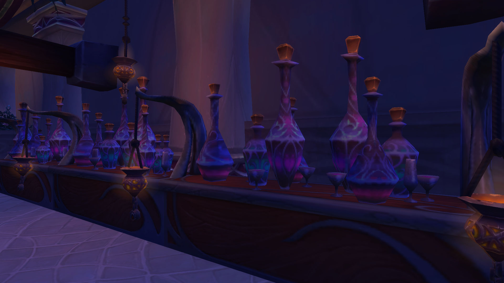 WoW a bunch of potion bottles